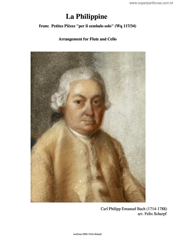 Partitura da música Bach, Carl Philipp Emanuel – La Philippine
