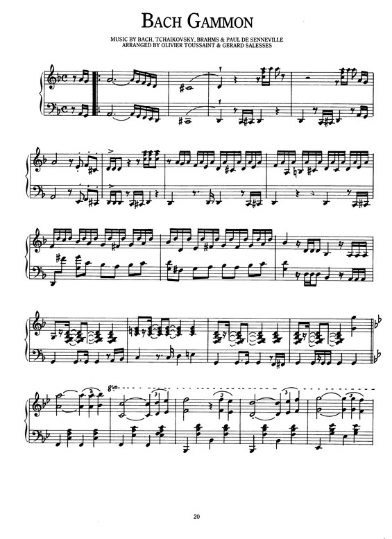 Partitura da música Bach Gammon v.3