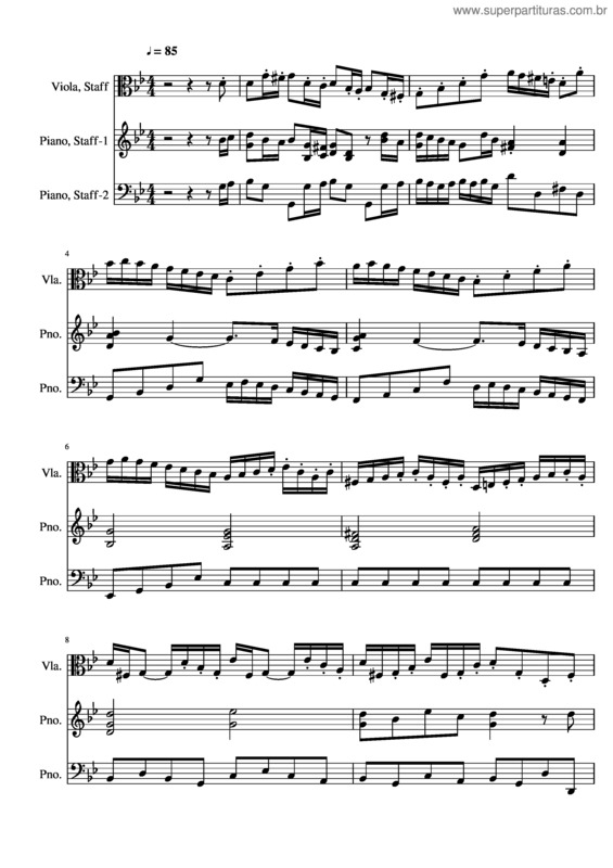 Partitura da música Bach Sonata For Viola Da Gamba In G Minor 1029