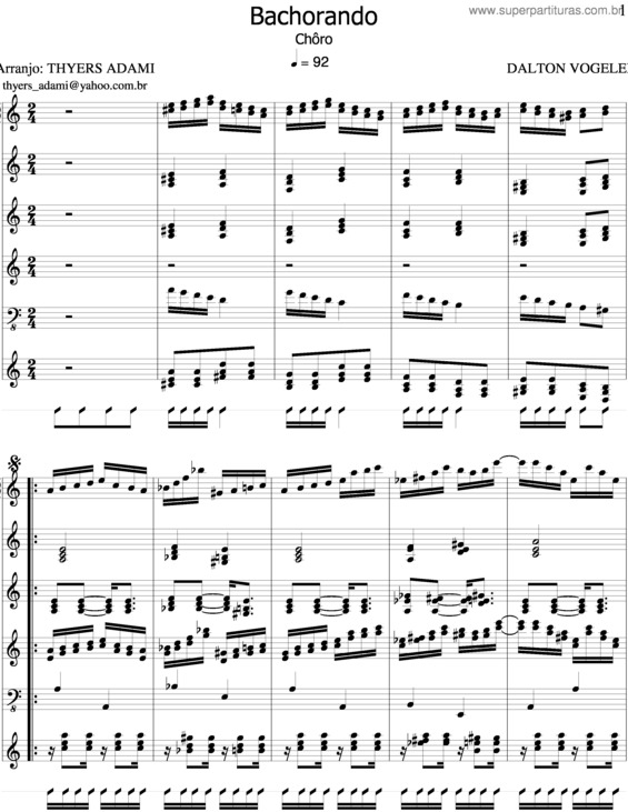Partitura da música Bachorando v.2