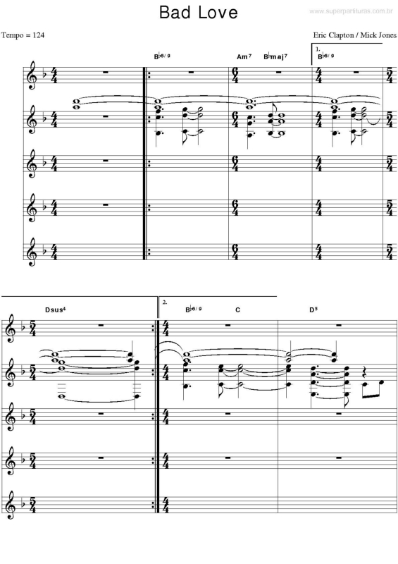 Partitura da música Bad Love