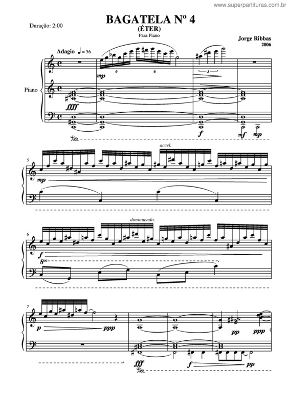 Partitura da música Bagatela nº 4