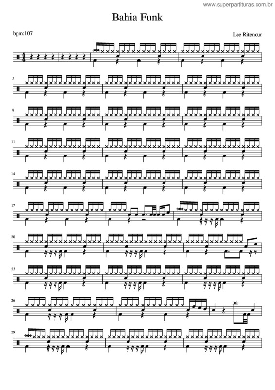 Partitura da música Bahia Funk – Lee Ritenour