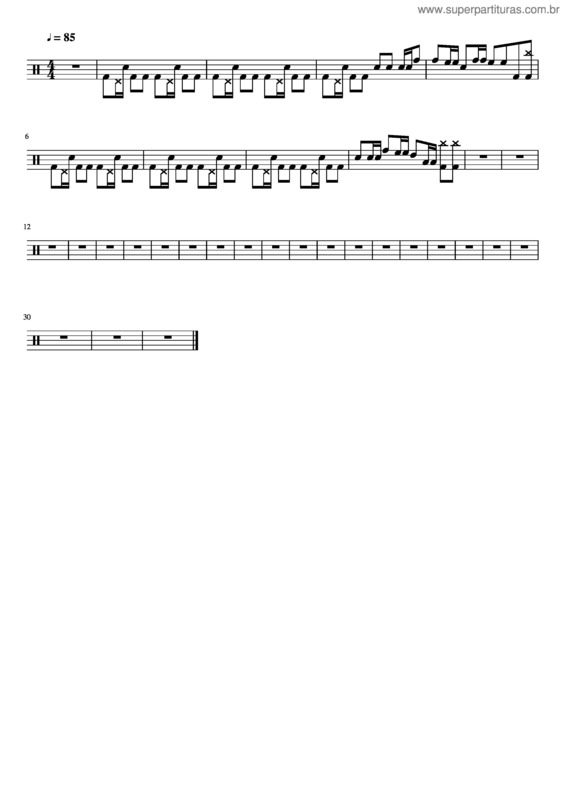 Partitura da música Baião, Por Temóteo Santos