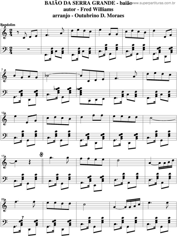 Partitura da música Baião Da Serra Grande v.4