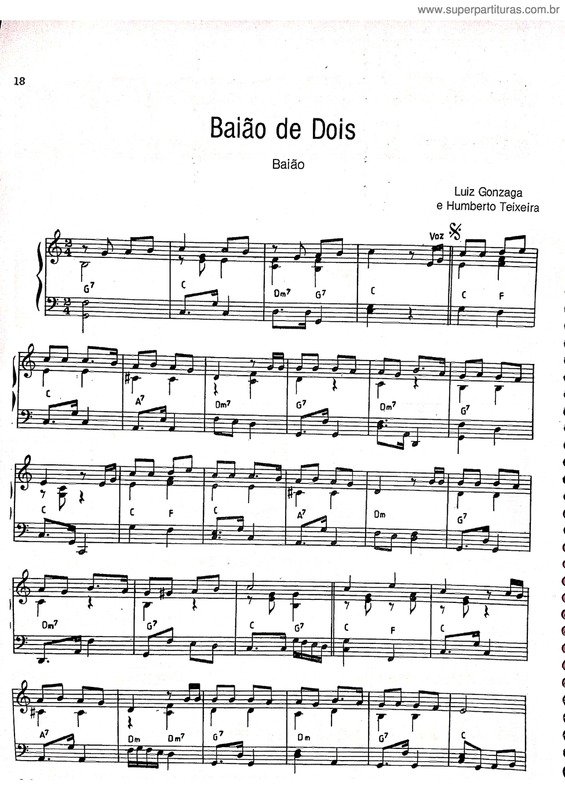 Partitura da música Baião De Dois v.9