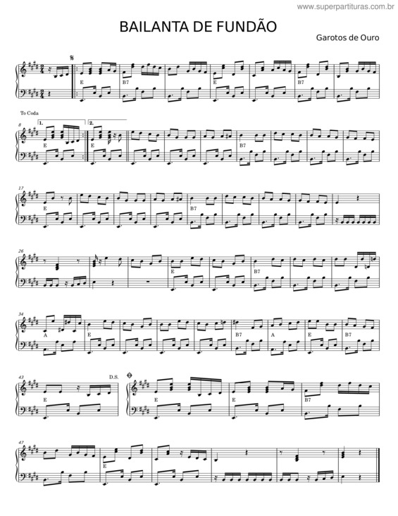 Partitura da música Bailanta De Fundão