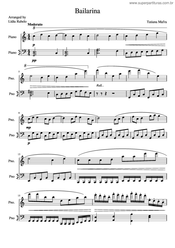 Partitura da música Bailarina v.4