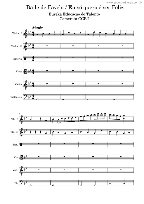 Partitura da música Baile De Favela – Mc João Baile De Favela / Eu So Quero É Ser Feliz