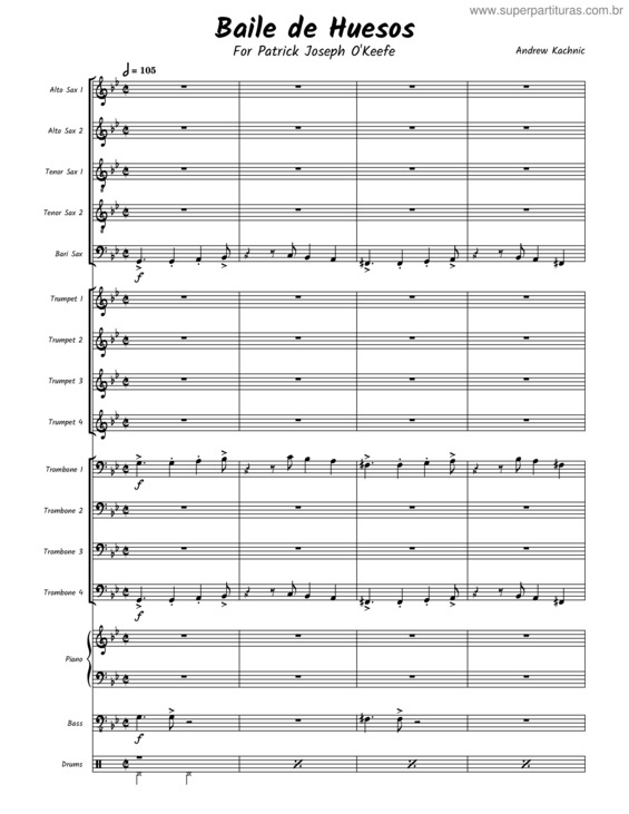 Partitura da música Baile De Huesos – Andrew Kachnic