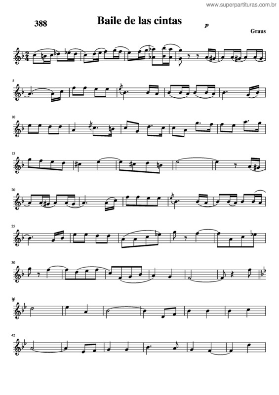Partitura da música Baile De Las Cintas