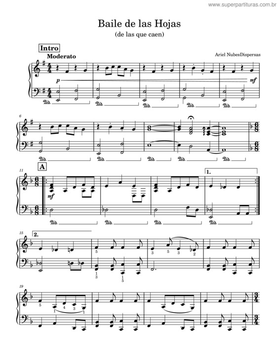 Partitura da música Baile De Las Hojas