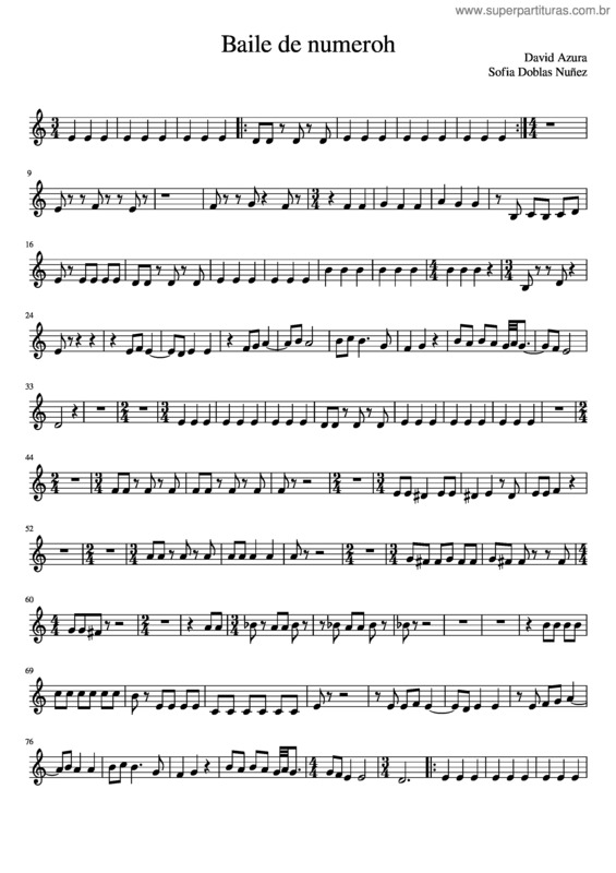Partitura da música Baile De Numeroh