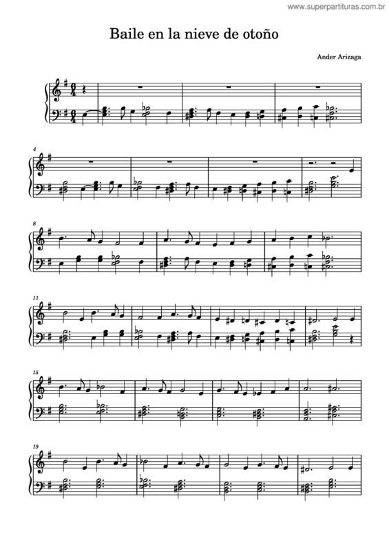 Partitura da música Baile En La Nieve De Otoño