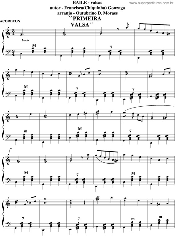 Partitura da música Baile