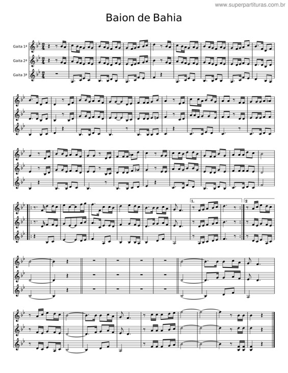 Partitura da música Baion De Bahia