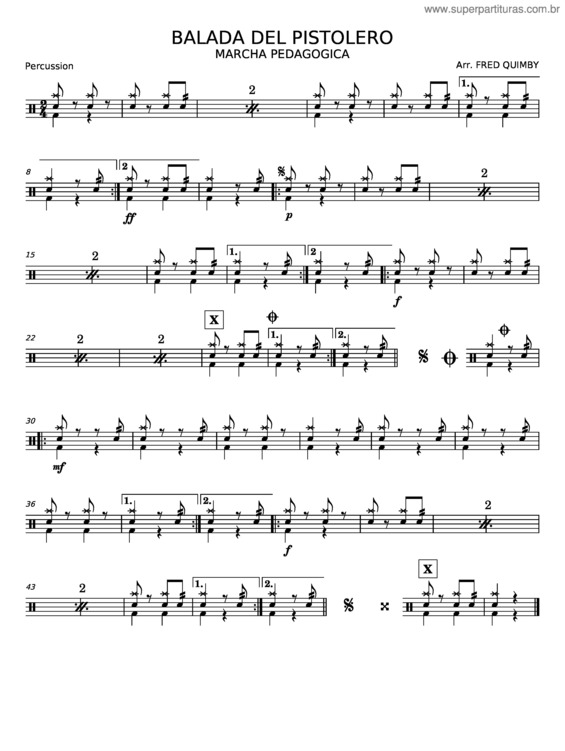 Partitura da música Balada Del Pistolero – Marcha Pedagogica v.11
