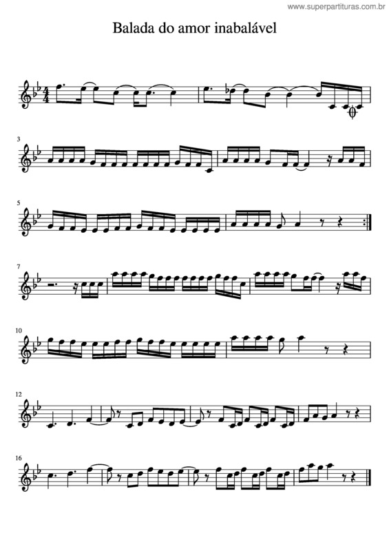 Partitura da música Balada Do Amor Inabalável – Skank