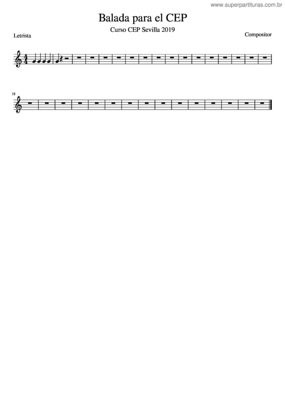 Partitura da música Balada Para El Cep v.4