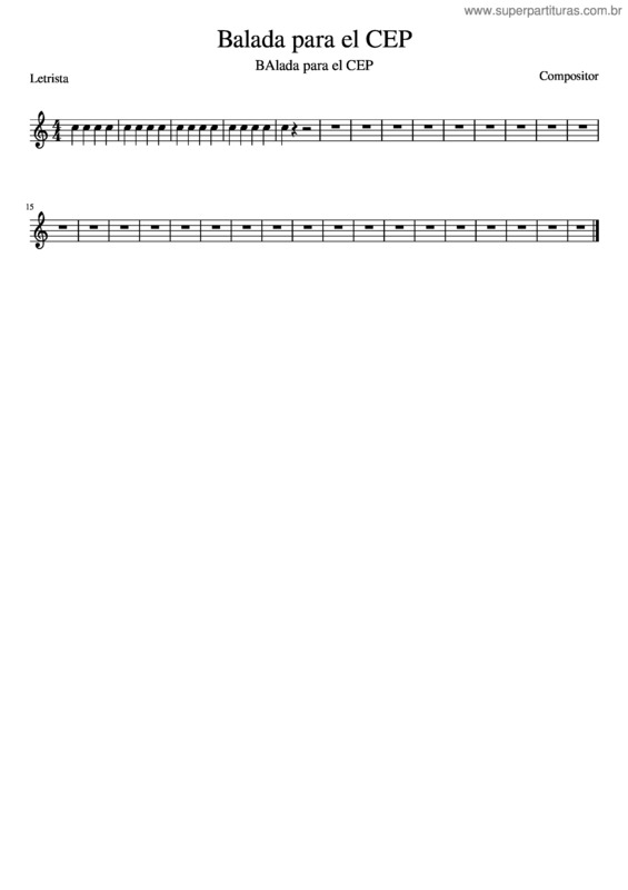 Partitura da música Balada Para El Cep