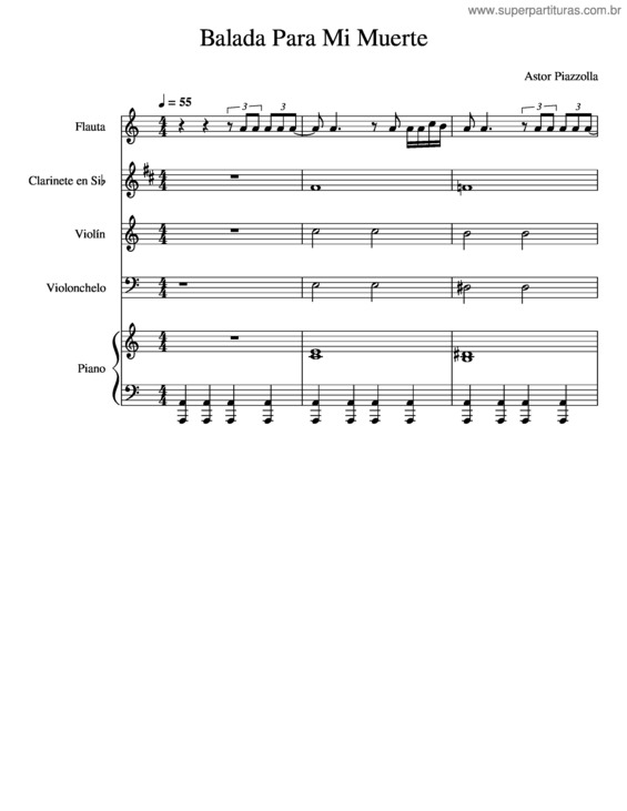 Partitura da música Balada Para Mi Muerte 5