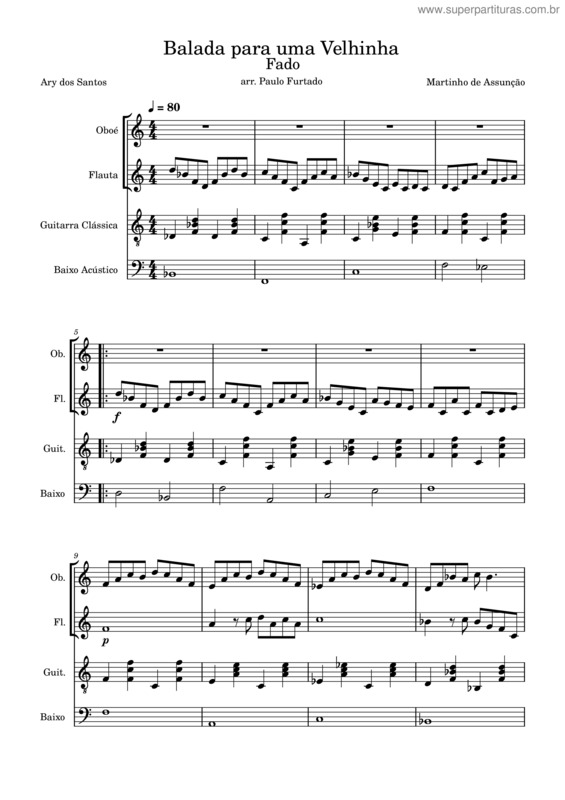 Partitura da música Balada Para Uma Velhinha