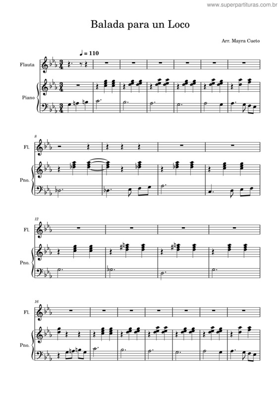 Partitura da música Balada Para Un Loco v.15