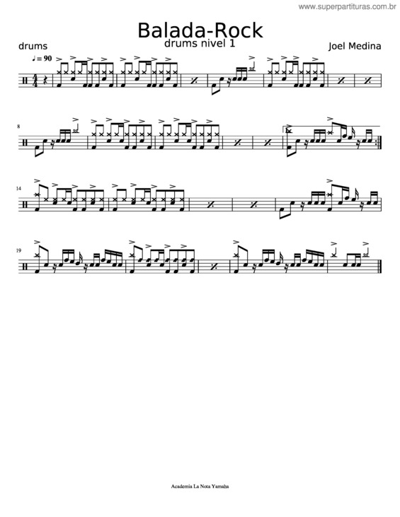 Partitura da música Balada–Rock v.2