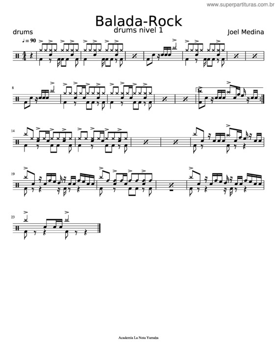 Partitura da música Balada–Rock