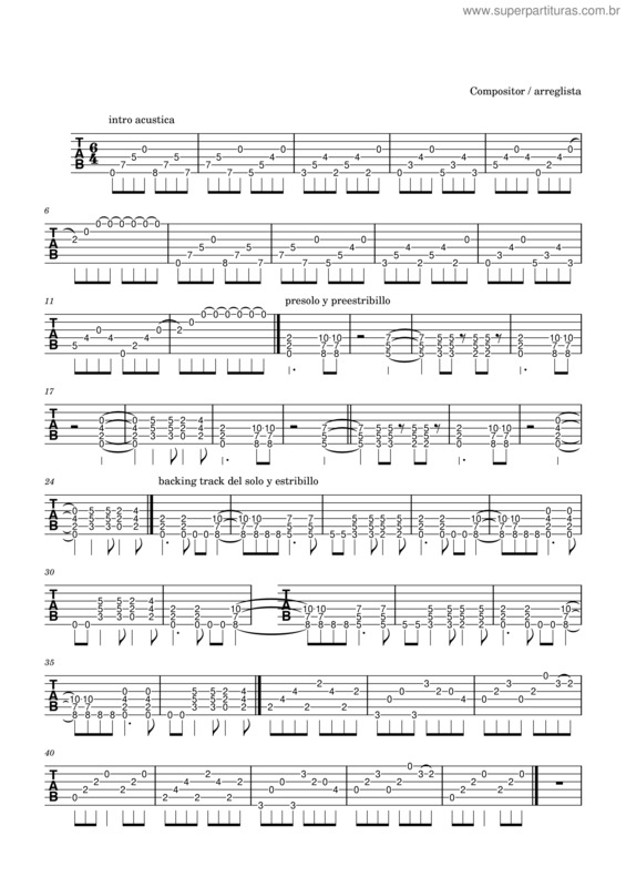 Partitura da música Balada Stainless