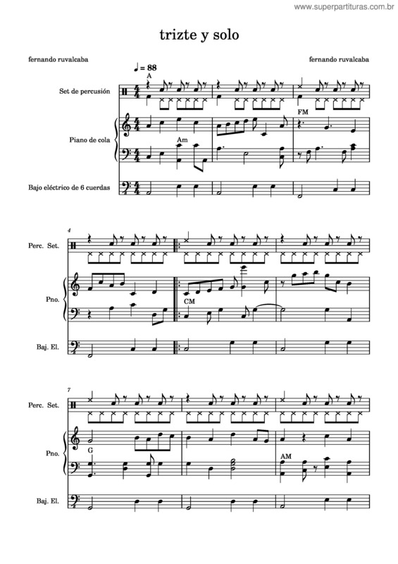 Partitura da música Balada Trizte