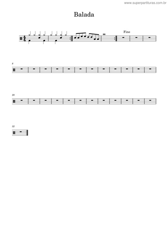 Partitura da música Balada v.15
