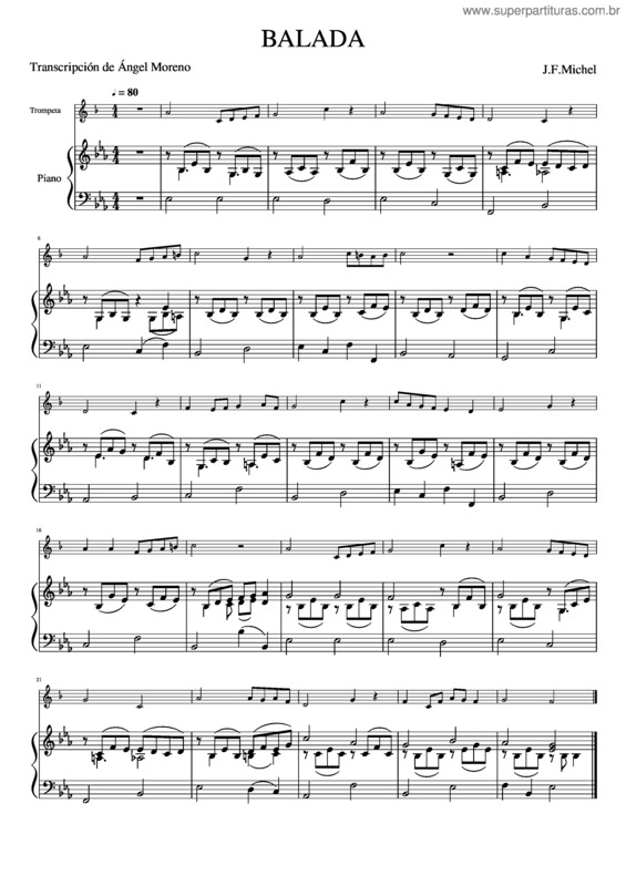 Partitura da música Balada v.6