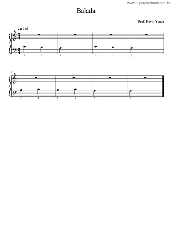 Partitura da música Balada v.7