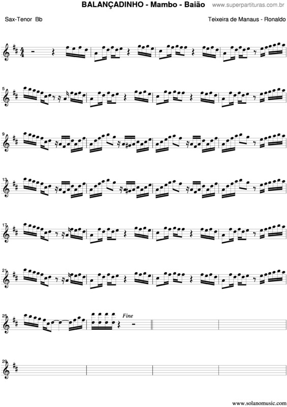 Partitura da música Balançadinho v.2