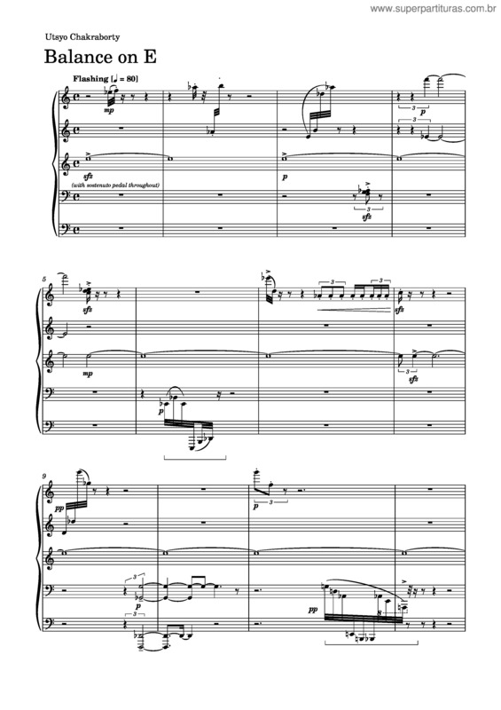 Partitura da música Balance On E