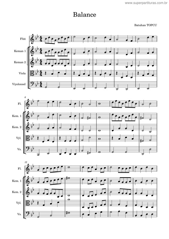 Partitura da música Balance v.12