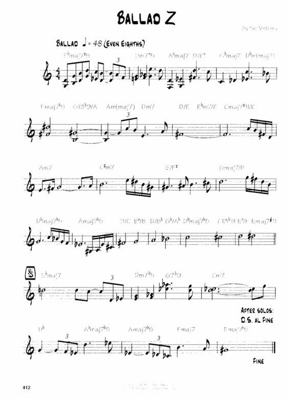 Partitura da música Ballad Z