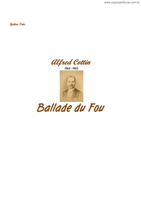 Partitura da música Ballade du Fou