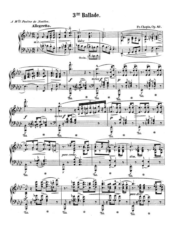 Partitura da música Ballade No. 3