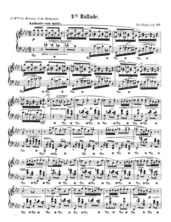 Partitura da música Ballade No. 4 v.2