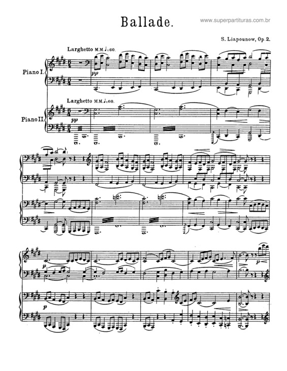 Partitura da música Ballade v.2