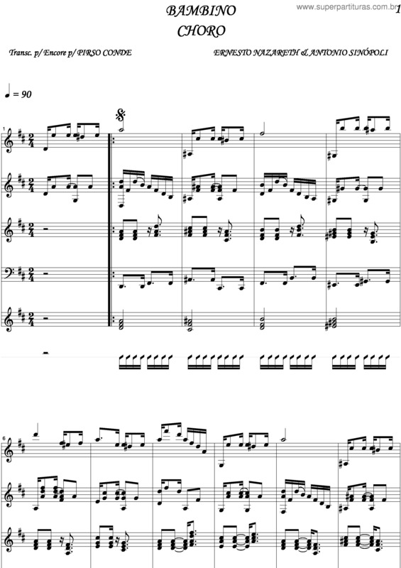 Partitura da música Bambino v.4