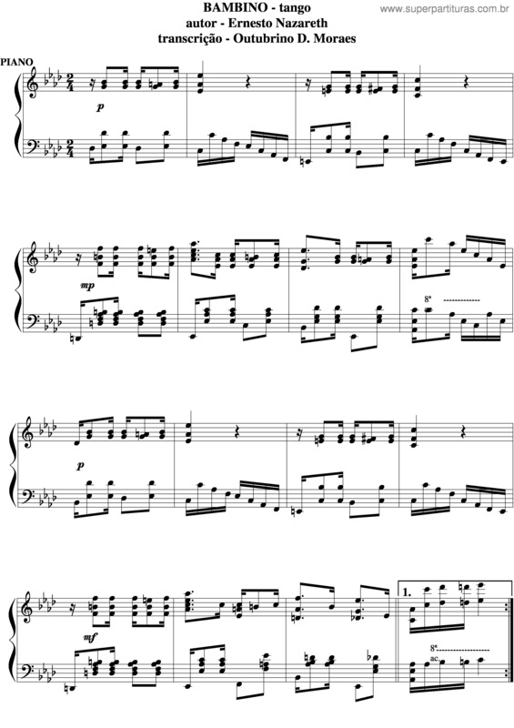 Partitura da música Bambino v.5