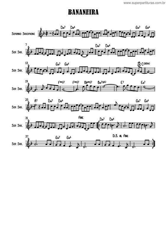 Partitura da música Bananeira v.6