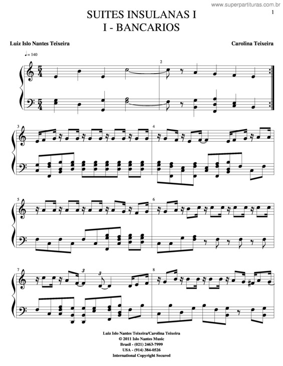 Partitura da música Bancarios