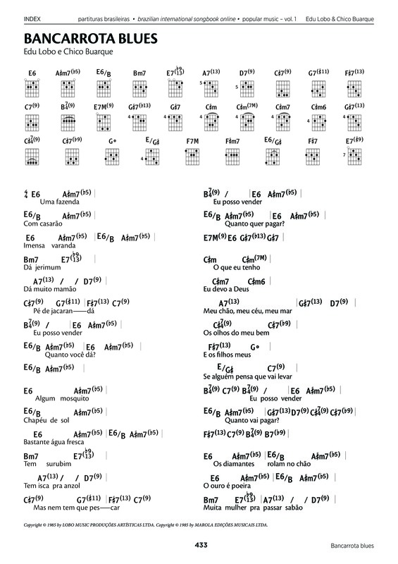 Partitura da música Bancarrota Blues v.2