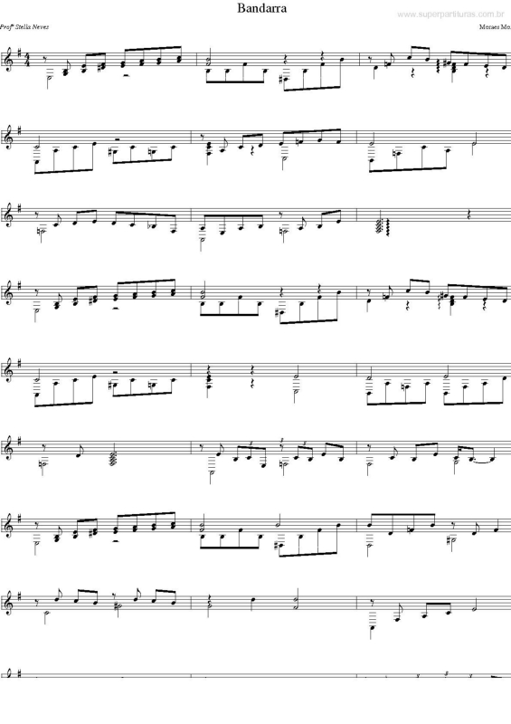 Partitura da música Bandarra