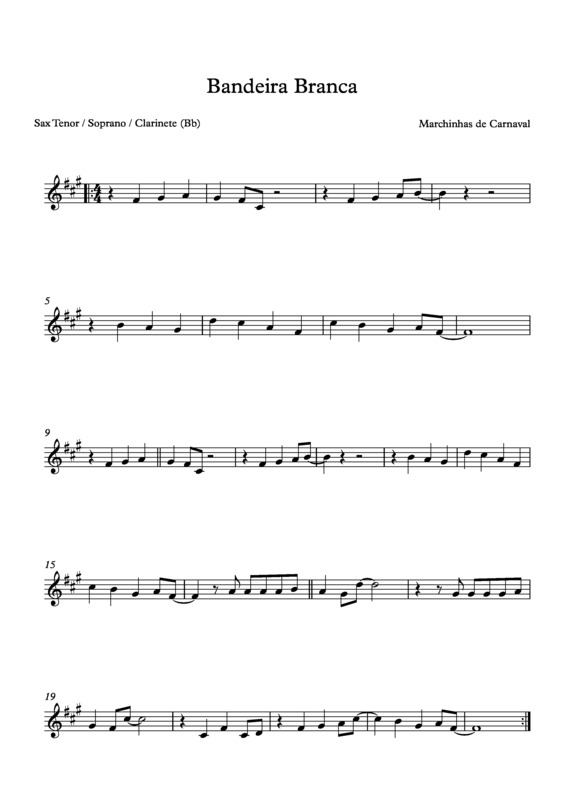 Partitura da música Bandeira Branca v.10