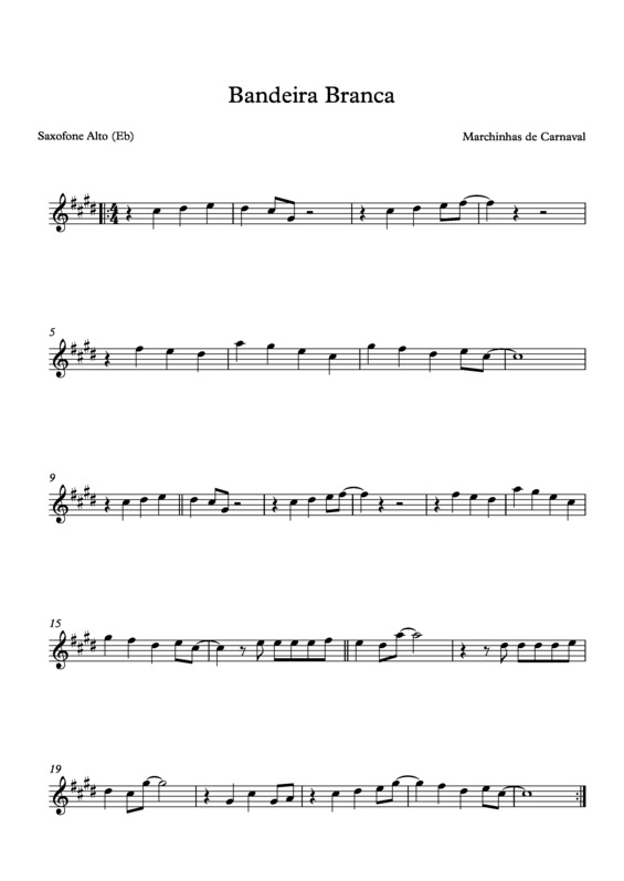 Partitura da música Bandeira Branca v.11